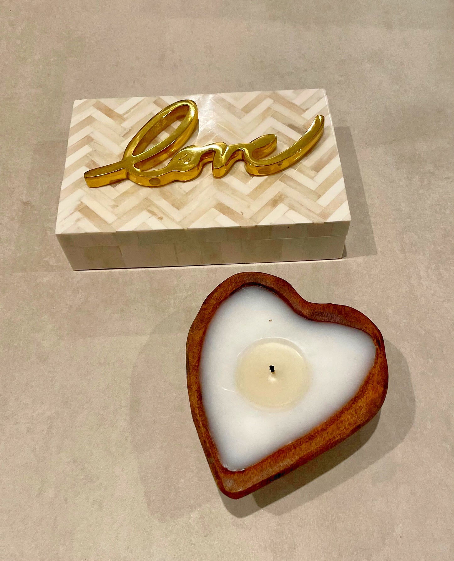 Beautiful Heart Dough Bowl candle